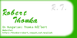 robert thomka business card